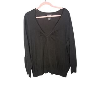 Lane Bryant V-Neck Sweater Women's 26/28W Casual Office Gorpcore Minimalist Top